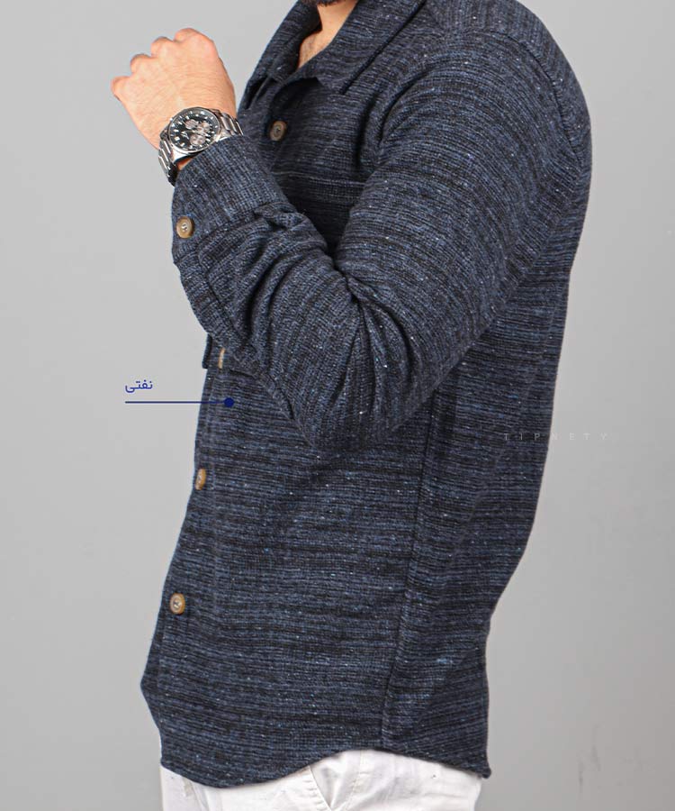                                                                                                                         لجنی مشکی طوسی تیره نفتی پاییزه پیراهن 4022  - تصویر 9