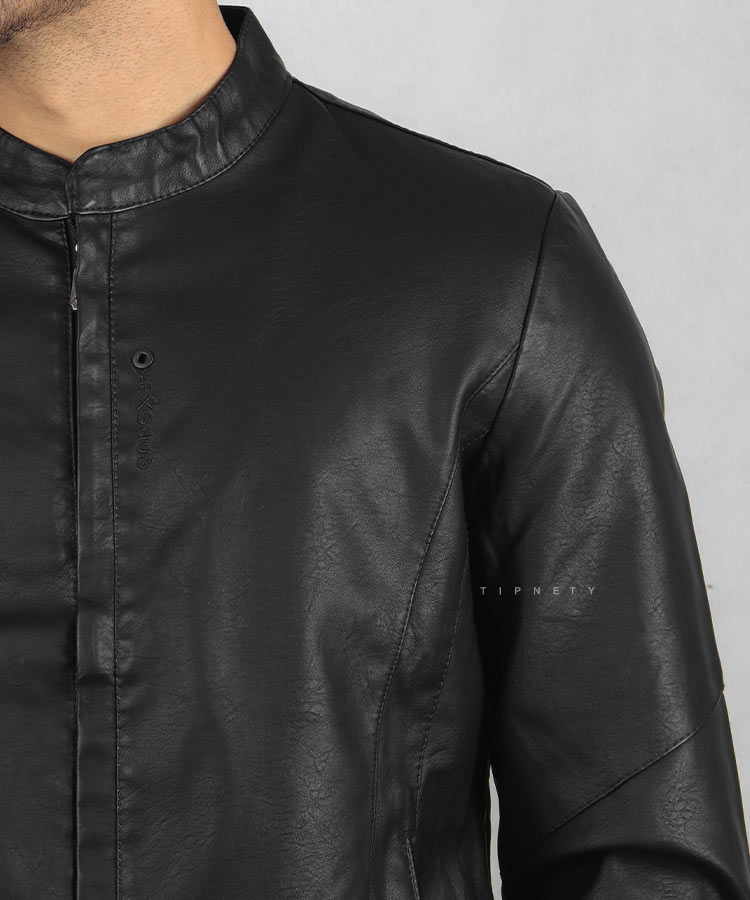                                                                                                                         عسلی طوسی مشکی زمستانه کت چرم 2319  - تصویر 4