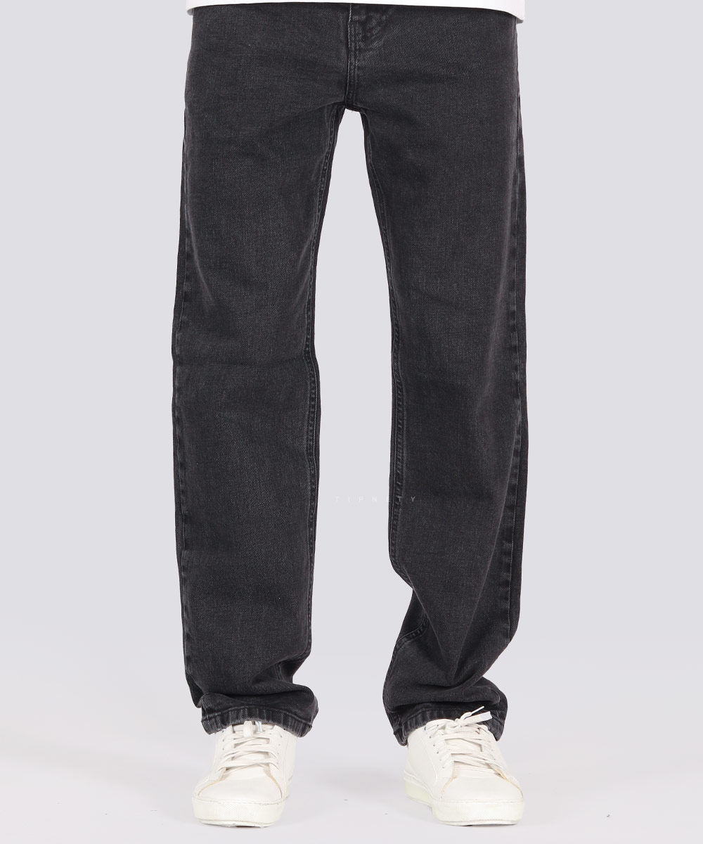 شلوار جین راسته مردانه ذغالی 2908