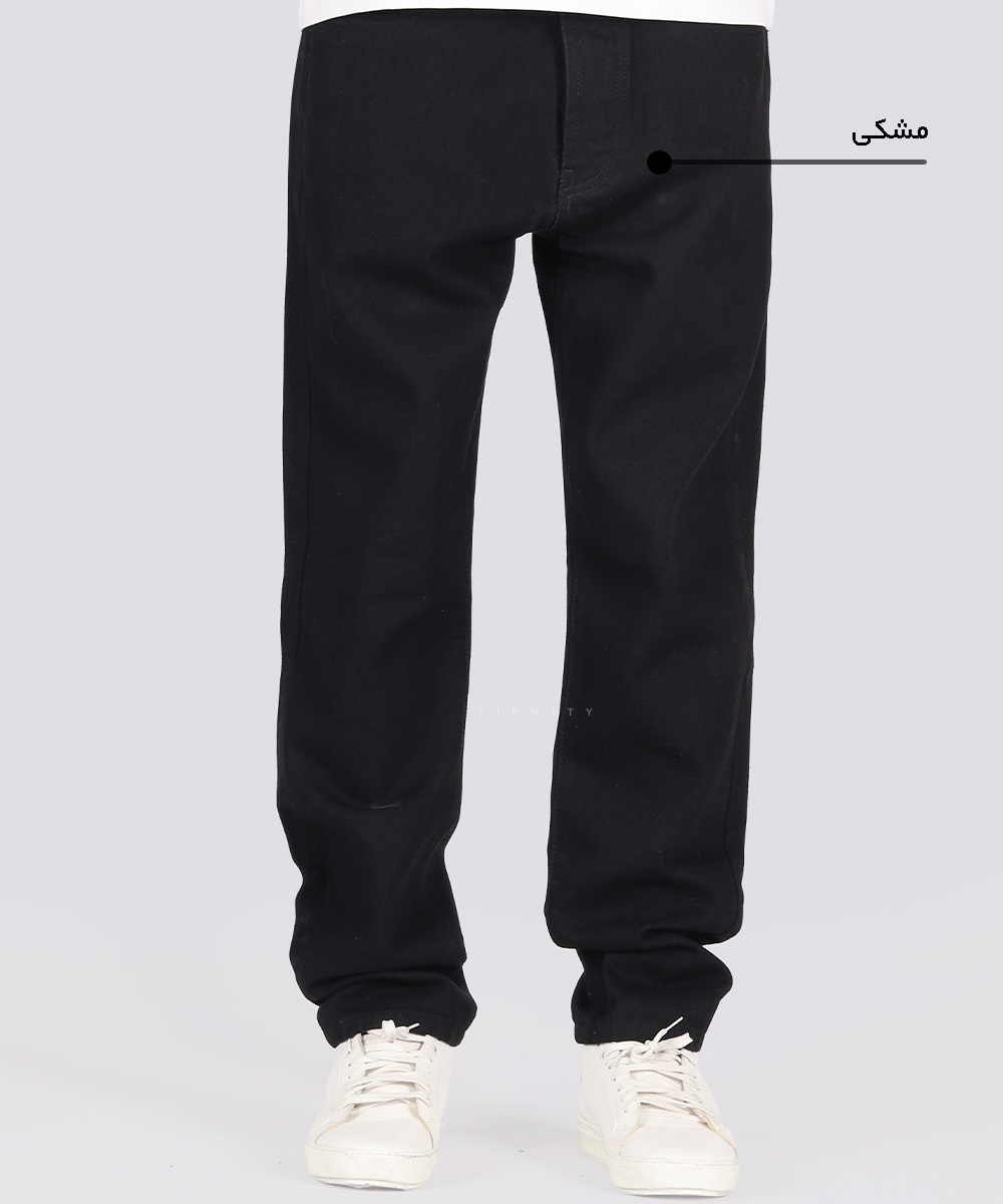             مشکی آبی شلوار جین مام فیت 3920  - تصویر 3