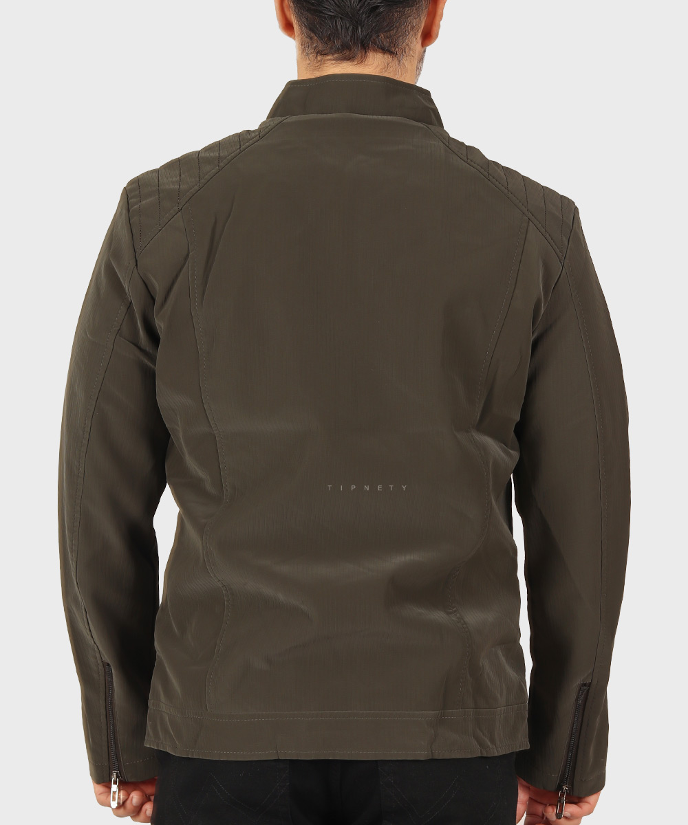                 سبز کرم مشکی زمستانه کت چرم 6015  - تصویر 13