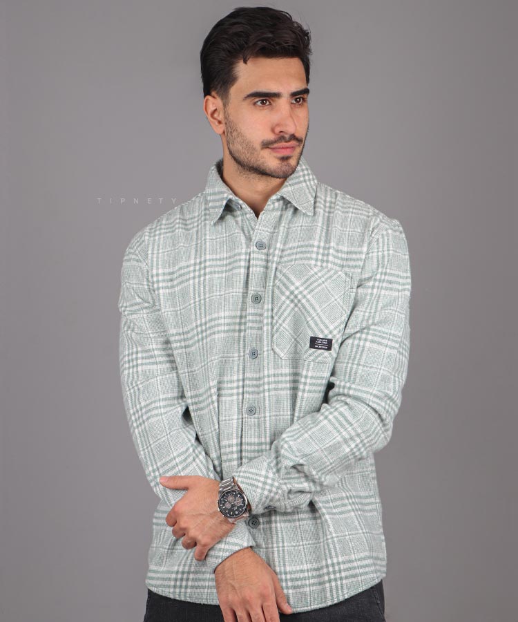                                                                       طوسی روشن طوسی تیره سبز سورمه ای پیراهن آستین بلند فیت 2466  - تصویر 6