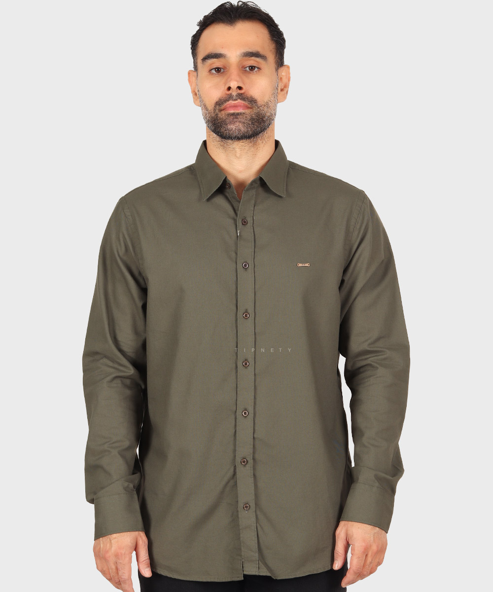                                                             سفید سورمه ای قهوه ای سبز مشکی آبی روشن لجنی ذغالی پیراهن آستین بلند فیت 5499  - تصویر 3