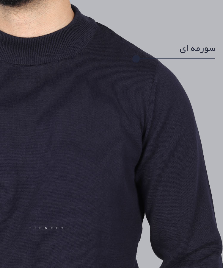                                                       مشکی سورمه ای پاییزه یقه اسکی 0402  - تصویر 4