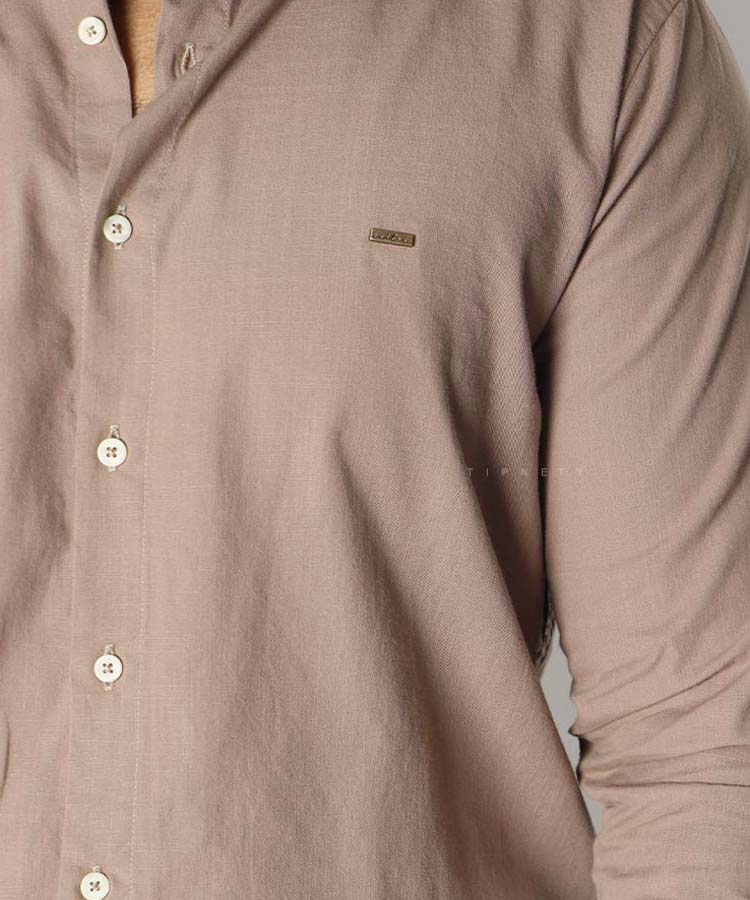 سبز صدری نوک مدادی دارچینی سفید قهوه ای پسته ای آبی روشن کرم پیراهن آستین بلند فیت 5107  - تصویر 5