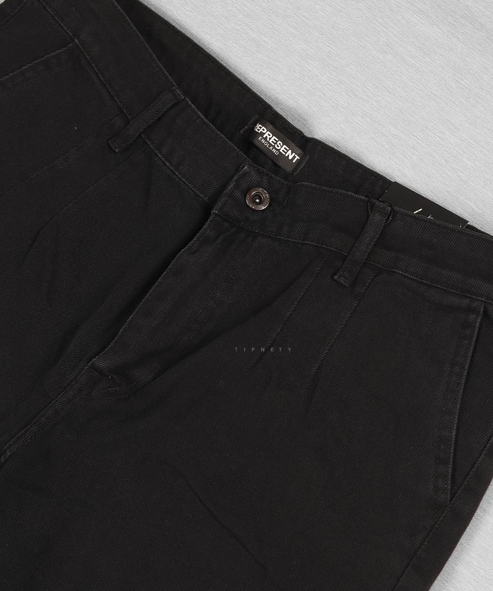 شلوار جین مام فیت مردانه مشکی 0827