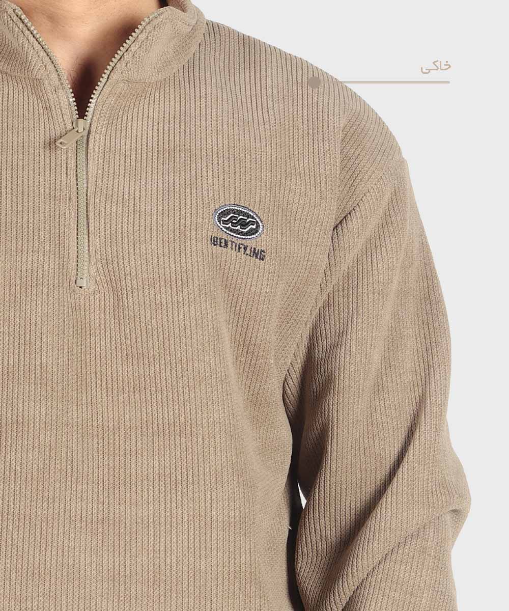           شیری مشکی عسلی خاکی پاییزه پلیور 6094  - تصویر 5