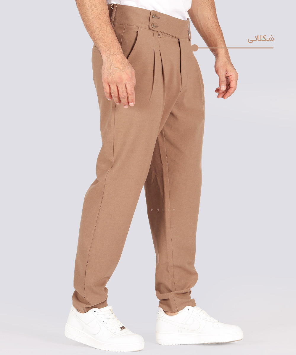         روشن       کرم مشکی سبز کرم روشن شکلاتی ذغالی شلوار پارچه ای فیت 0480  - تصویر 19