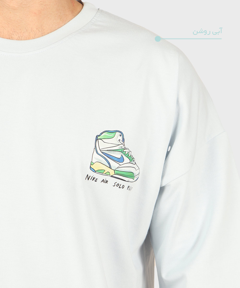           روشن     سفید مشکی آبی خاکی آبی روشن یشمی تیشرت لش 6252  - تصویر 6