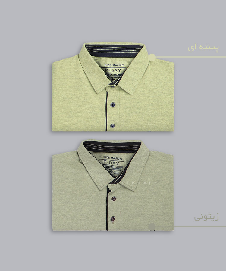                                 مات                                                                                                                                                                                                                               پسته ای سرخابی سبز زیتونی فیروزه ای   مات آبی آجری قرمز ملانژ بادمجانی شکلاتی صورتی کالباسی سبز آبی صدری تیشرت یقه دار 5303  - تصویر 9