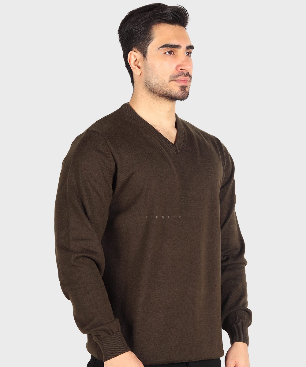           طوسی روشن لجنی نوک مدادی قهوه ای پاییزه پلیور 0116  - تصویر 14