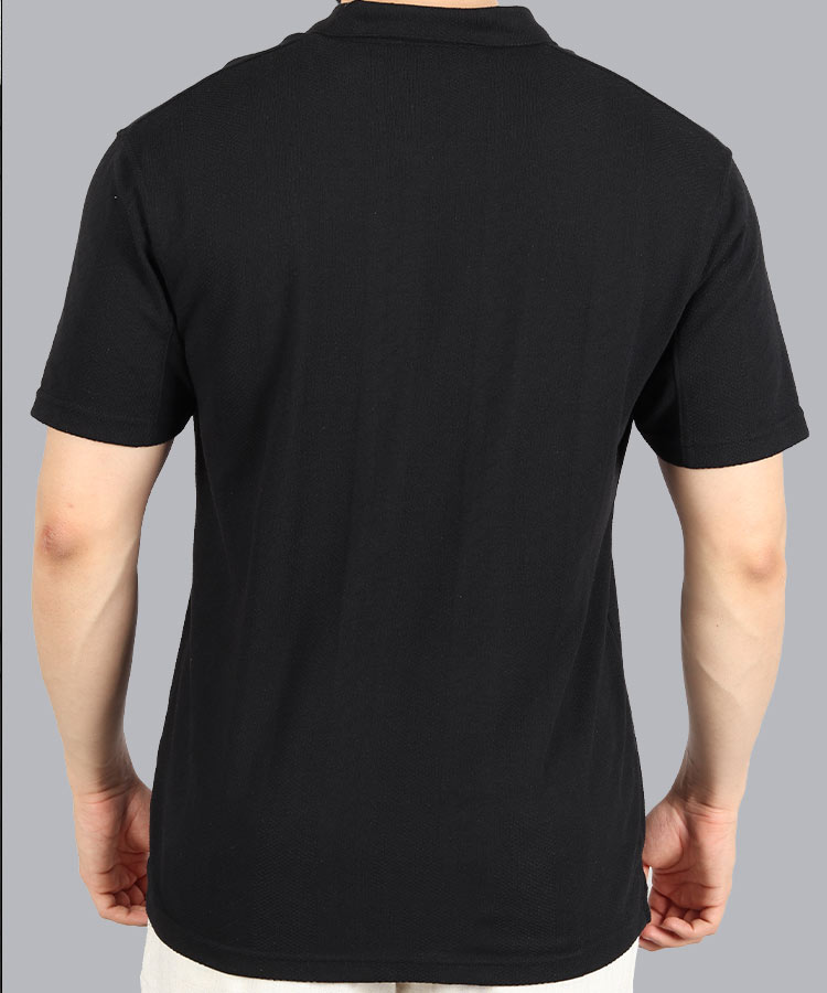                                 مشکی تیشرت یقه دار 3247  - تصویر 5