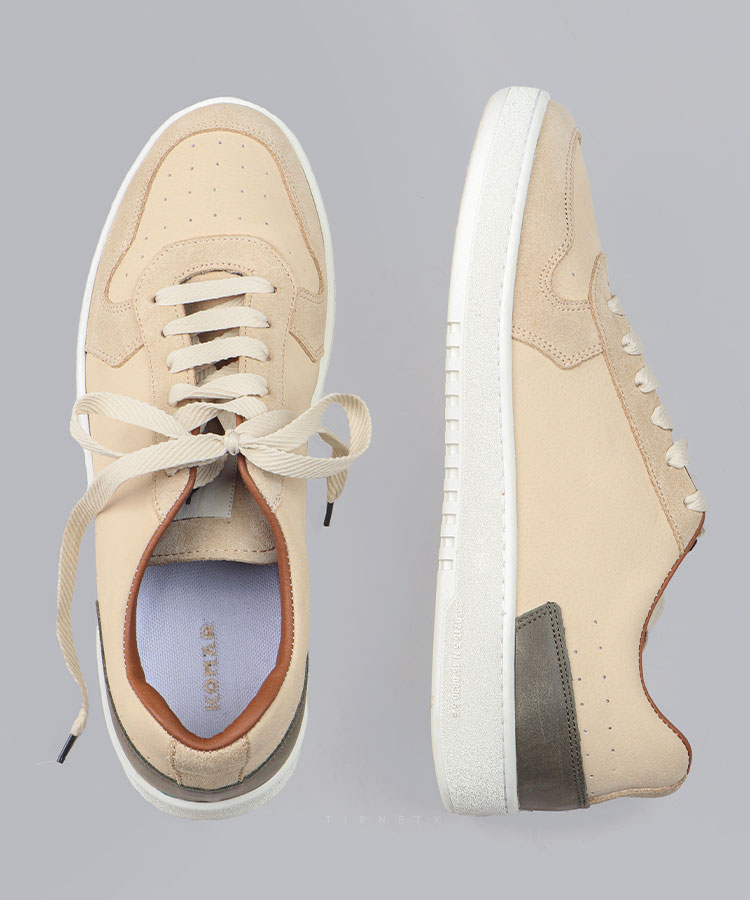 کفش ونس مردانه کرم لژ سفید 2989