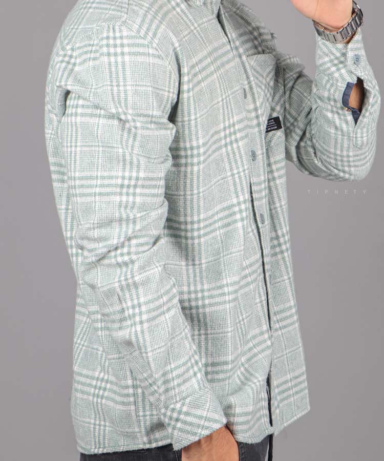                                                                       طوسی روشن طوسی تیره سبز سورمه ای پیراهن آستین بلند فیت 2466  - تصویر 8