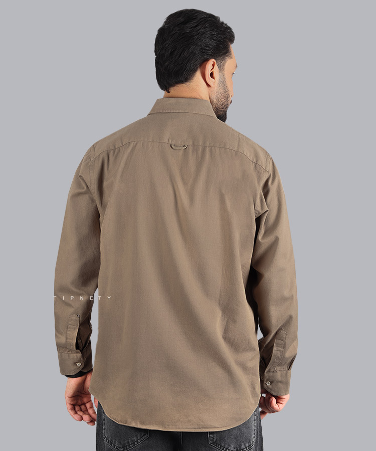                                                 مشکی آبی روشن صدری خاکی سفید پیراهن آستین بلند فیت 5233  - تصویر 10