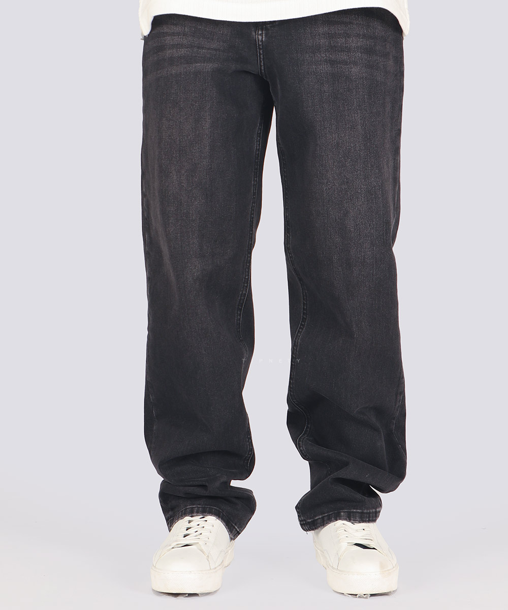 شلوار جین بگ مردانه ذغالی 3943