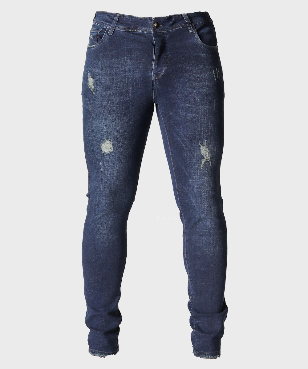         آبی تیره شلوار جین اسکینی 0502  - تصویر 3