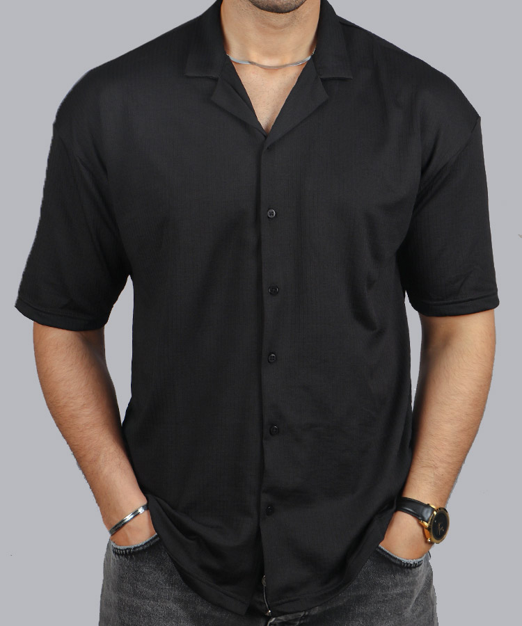                               مشکی سفید پیراهن یقه انگلیسی 1832  - تصویر 2