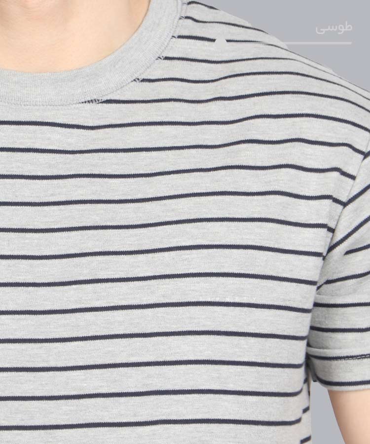                                                         ملانژ طوسی شیری تیشرت لش 1298  - تصویر 6