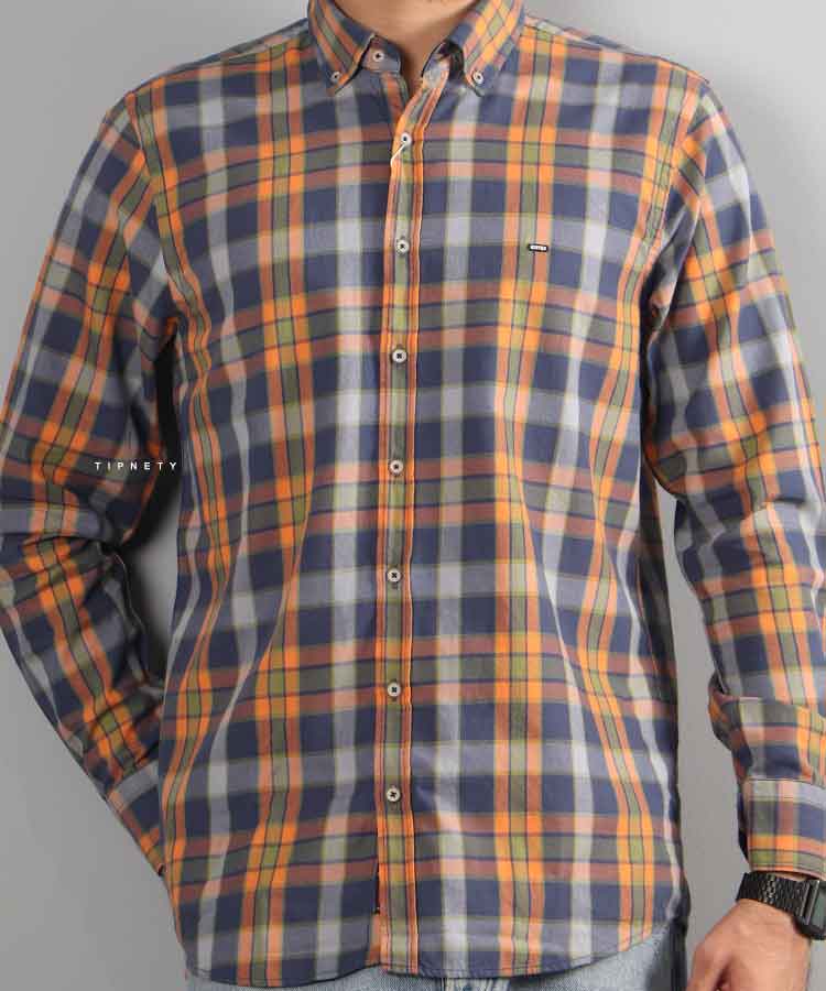 پیراهن مردانه آستین بلند چهارخانه 2232