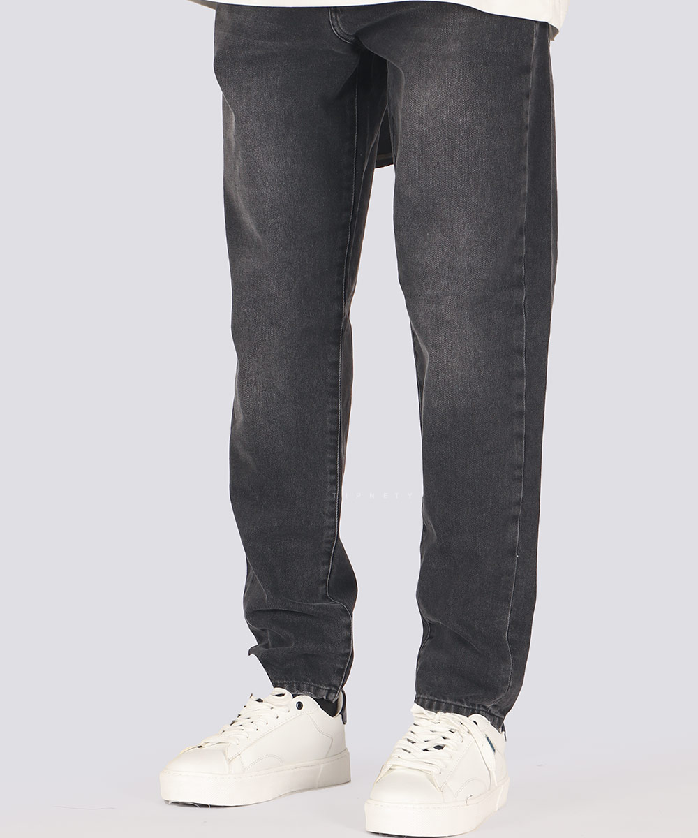                 ذغالی شلوار جین مام فیت 0427  - تصویر 5