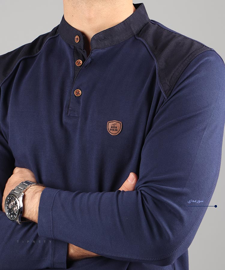                                                                                                                                                                                 کرم طوسی زرشکی سورمه ای سفید پاییزه تیشرت 1193  - تصویر 5