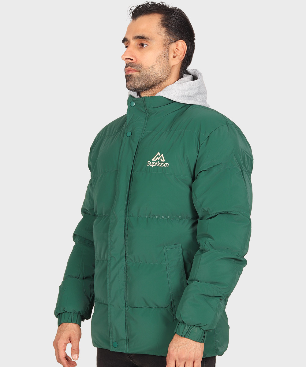                               صدری سبز سفید مشکی زمستانه کاپشن 0218  - تصویر 11