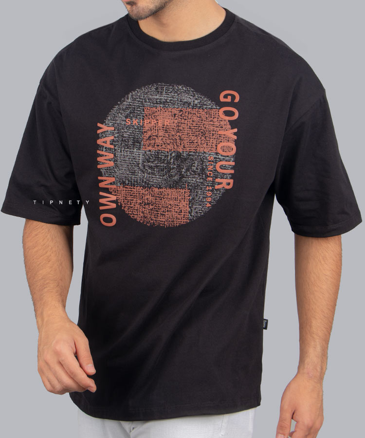                                                                                 سورمه ای سفید مشکی کرم تیشرت لش 1633  - تصویر 5