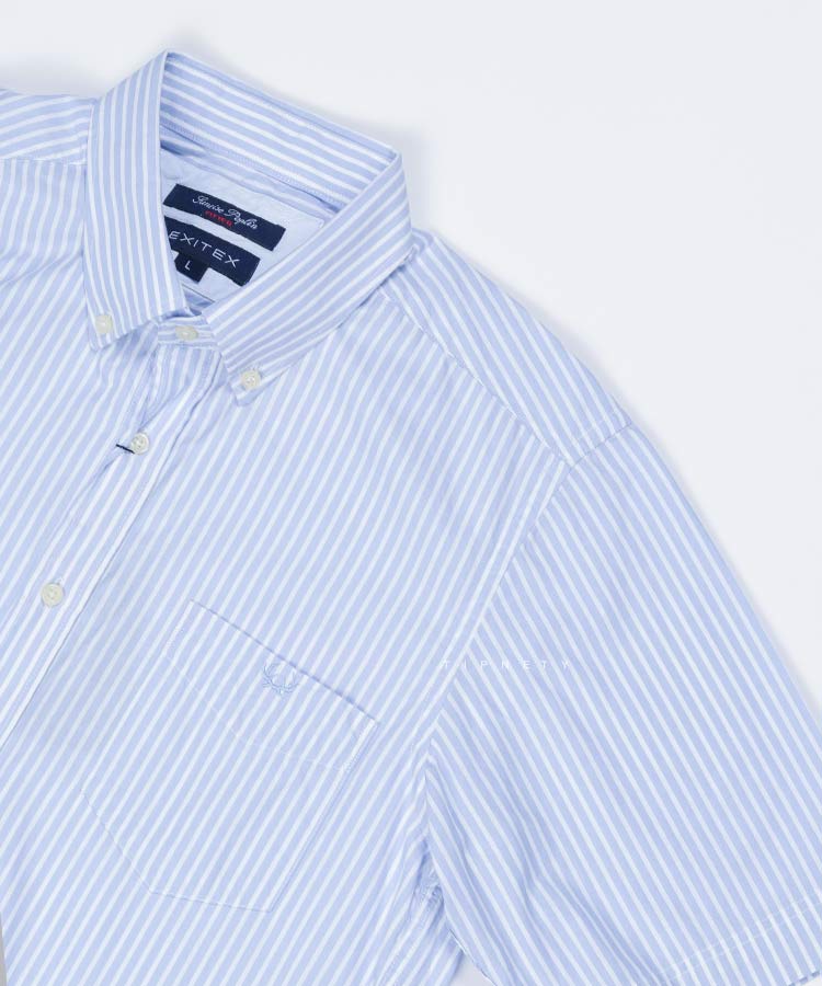                         آبی پیراهن آستین کوتاه کلاسیک 0877  - تصویر 2