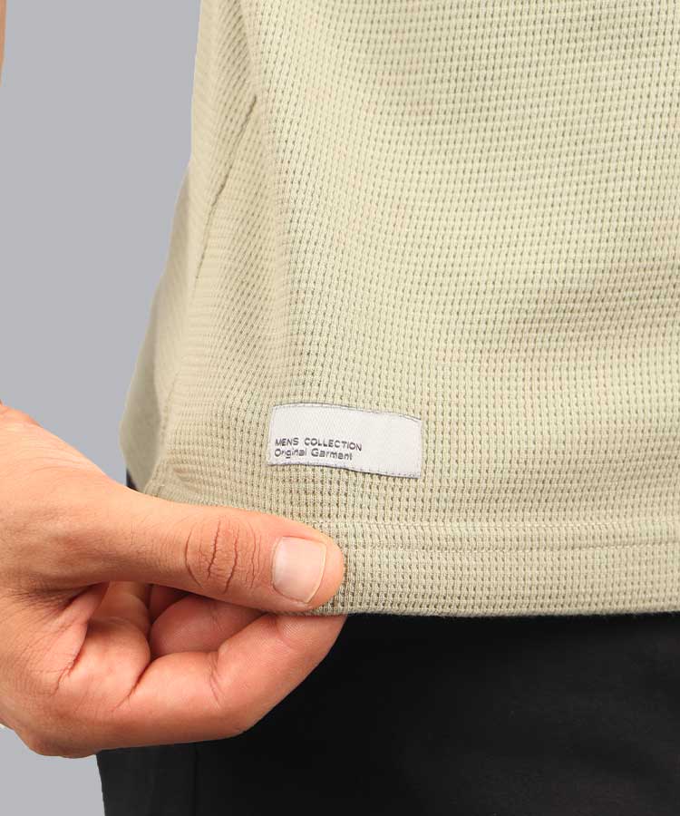                                                                       دودی کرم قهوه ای صدری تیشرت یقه دار 3205  - تصویر 9