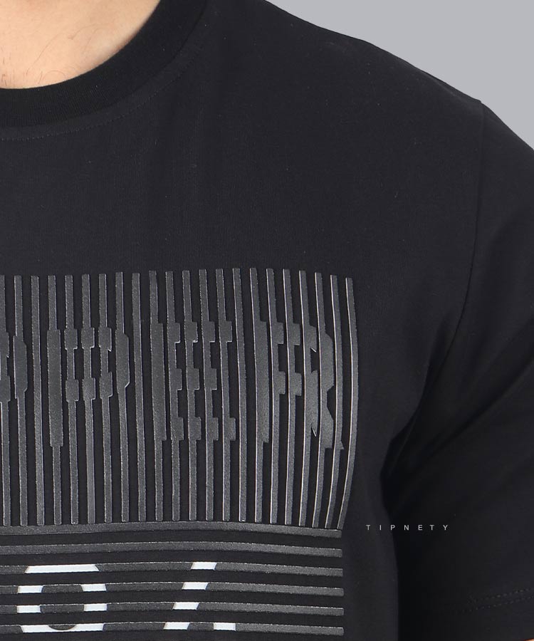                                     مشکی تیشرت چاپی 1587  - تصویر 4