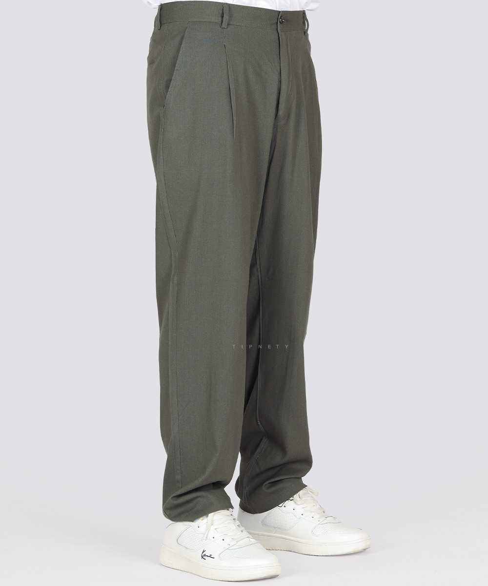                                                   استخوانی کرم مشکی سبز شلوار پارچه ای لینن 4937  - تصویر 23