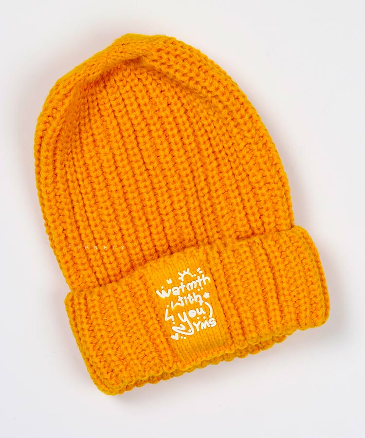 کلاه بافتنی زمستانه گلدوزی شده 0354