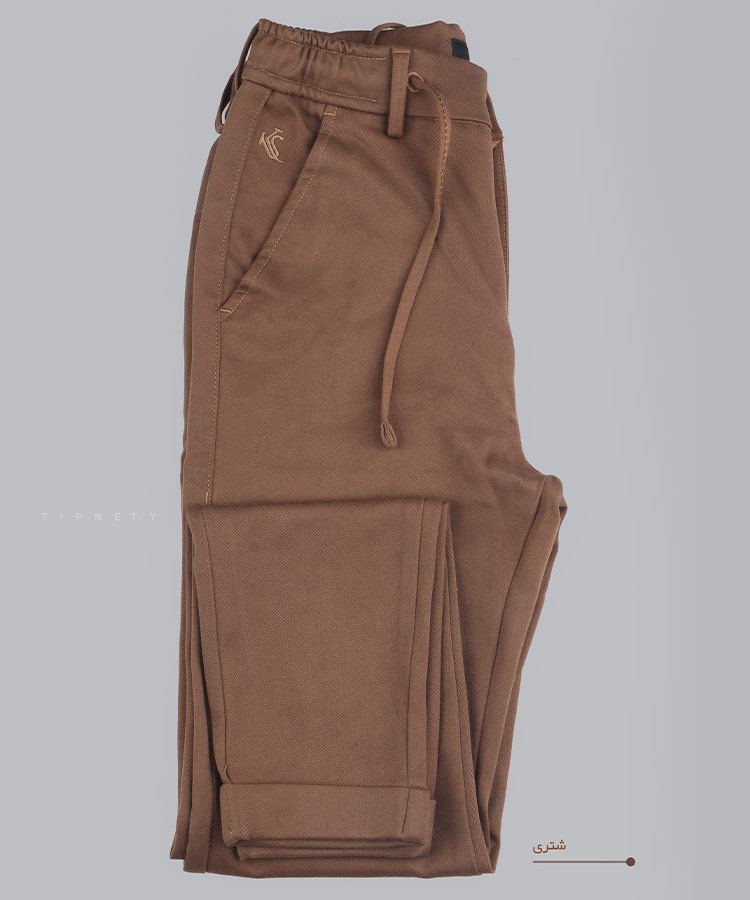                                                                                                                                     شتری طوسی روشن طوسی تیره سورمه ای مشکی شلوار کتان فیت 3215  - تصویر 7