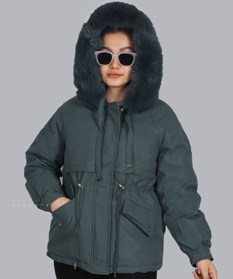 کاپشن زنانه و کلاه خزدار 2112