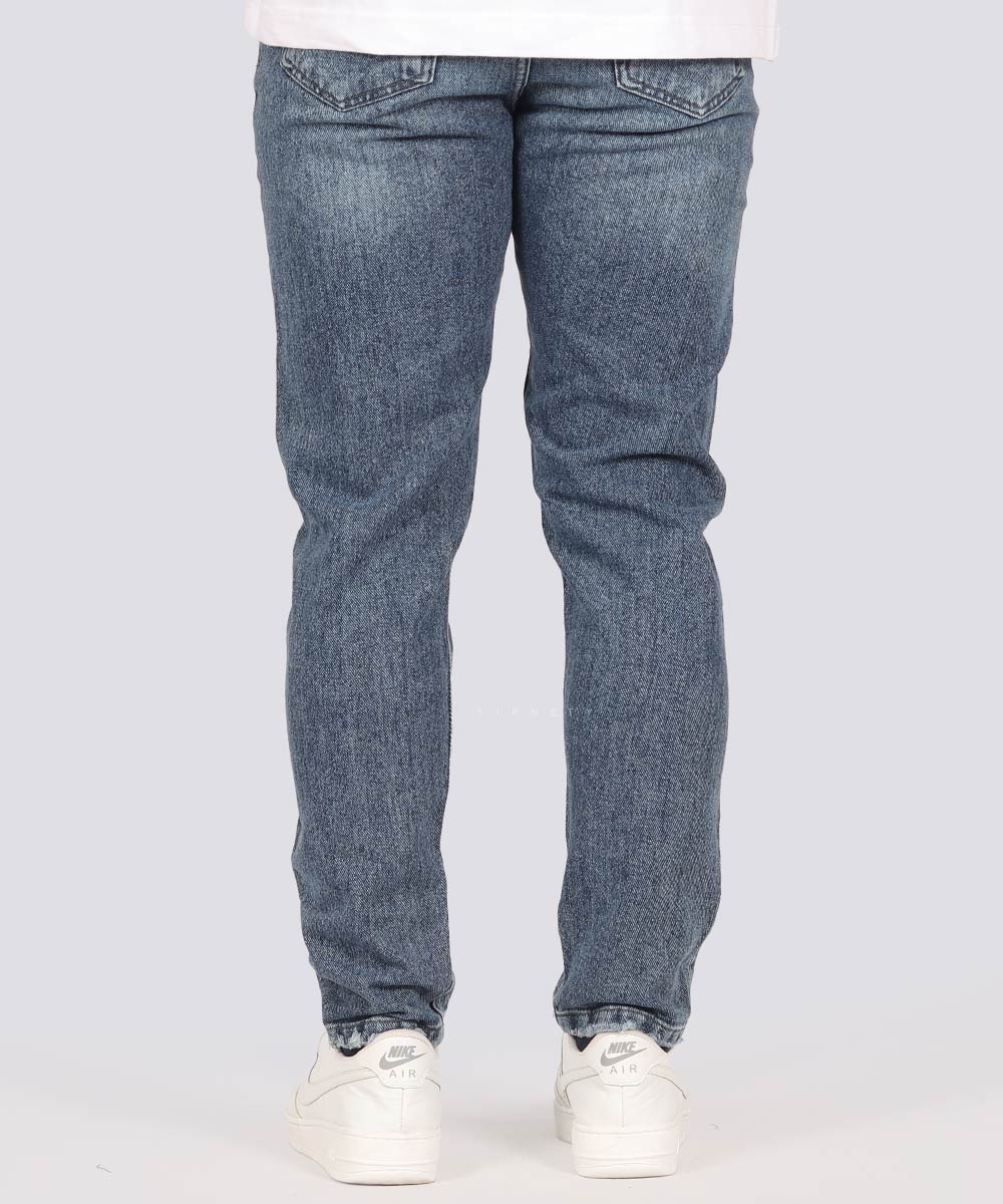       آبی روشن آبی تیره شلوار جین مام فیت 0668  - تصویر 4