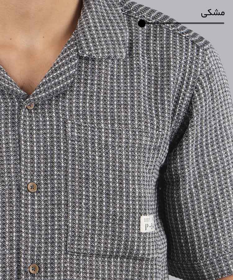                                                                         سفید شکلاتی مشکی پیراهن یقه انگلیسی 0854  - تصویر 6