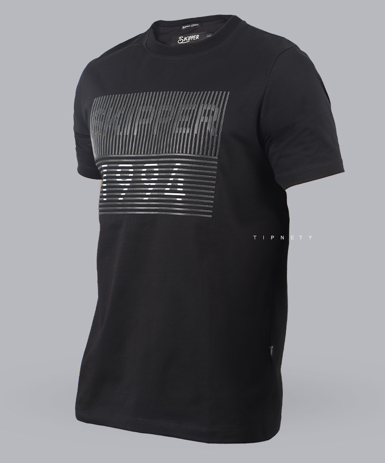 تیشرت مشکی طرح دار مردانه 1587