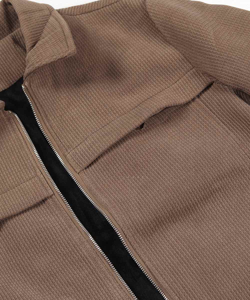                         خاکی طوسی صدری زمستانه کت کتان 2603  - تصویر 10