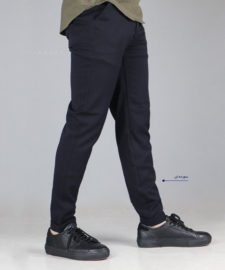 شلوار کتان کمر کش مردانه دمپا پاکتی 3215