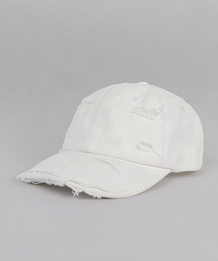 کلاه کپ جین مشکی و سفید زخمی 6266