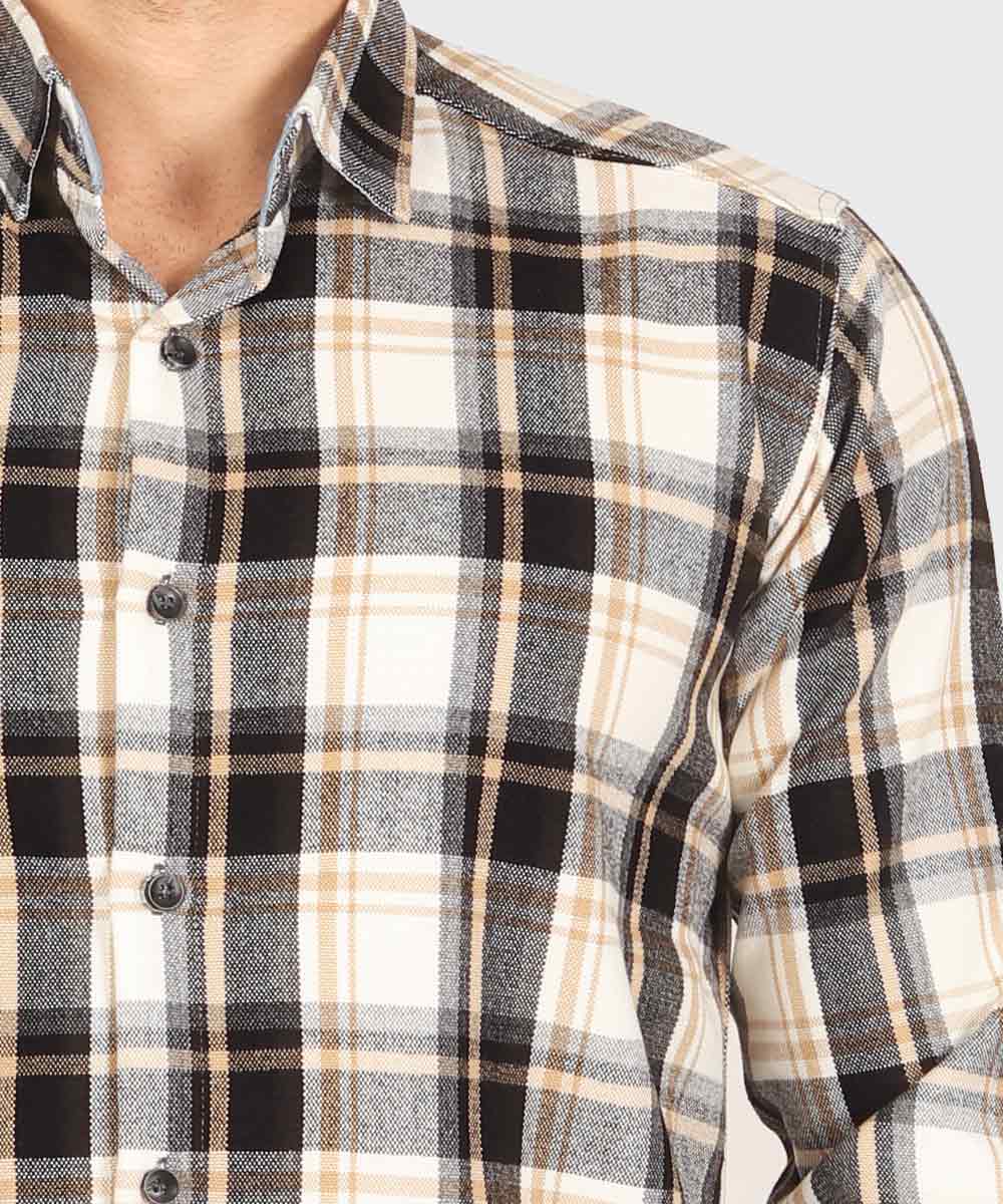 پیراهن مردانه پشمی چهارخانه 0153