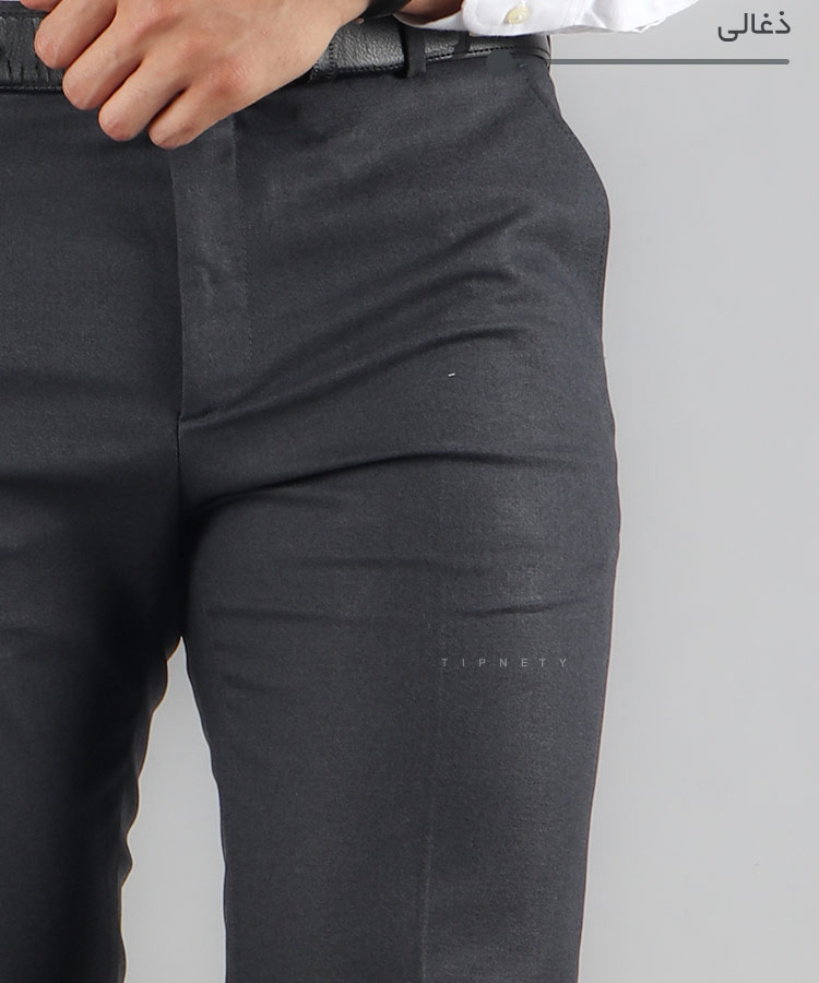                             طوسی تیره سورمه ای مشکی کرم ذغالی شکلاتی شلوار پارچه ای راسته 0131  - تصویر 7