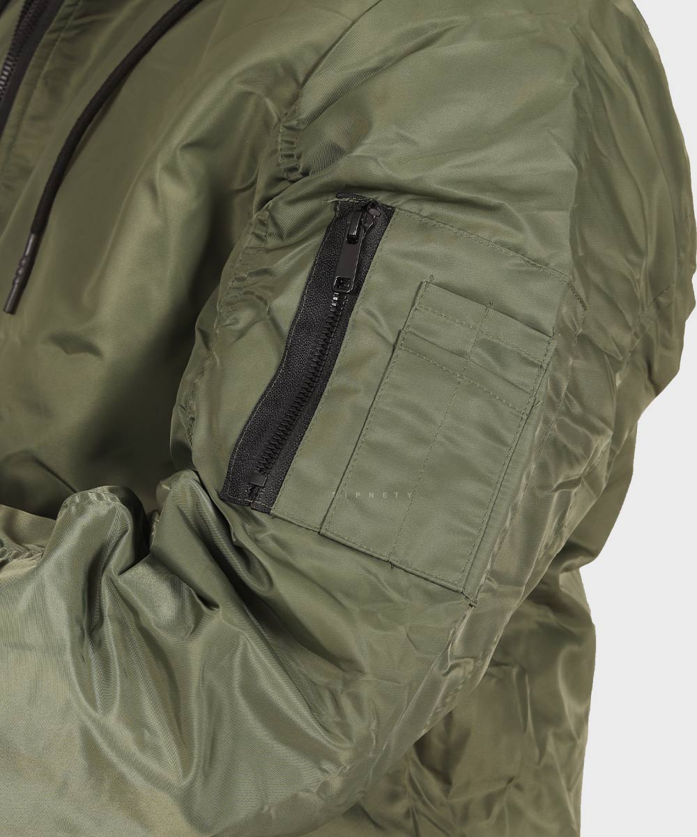         لجنی سبز مشکی زمستانه کاپشن 7652  - تصویر 5