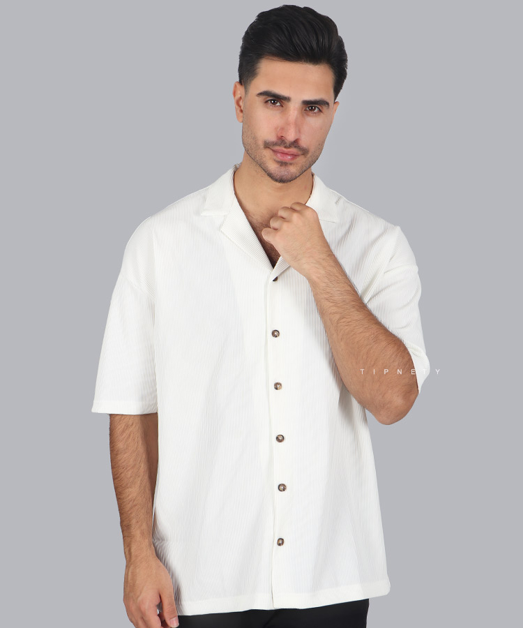                                                                                                                         مشکی کرم کله غازی سفید پیراهن یقه انگلیسی 1338  - تصویر 3