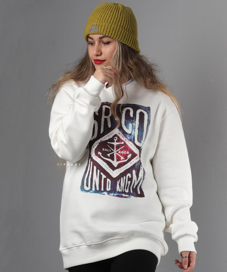                         سفید ملانژ کرم پاییزه پلیور 1921  - تصویر 3