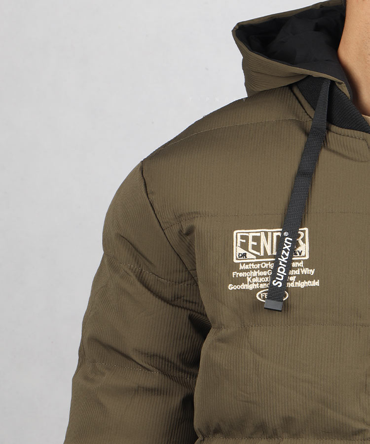                                                                                                                                                                 سبز خاکی سفید مشکی زمستانه کاپشن 0137  - تصویر 11