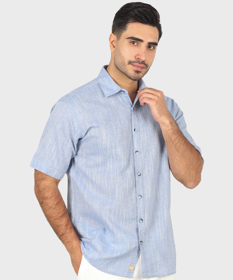                                     آبی تیره آبی روشن طوسی تیره طوسی روشن کرم پیراهن لش 4345  - تصویر 4