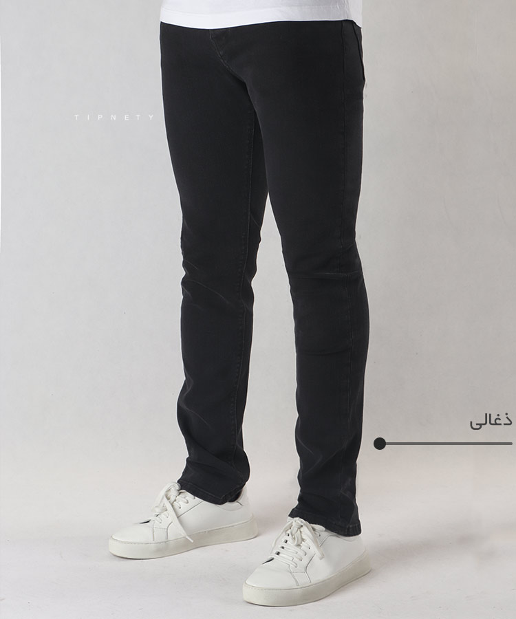                                                             سورمه ای دودی آبی روشن ذغالی شلوار جین اسلیم 3756  - تصویر 4