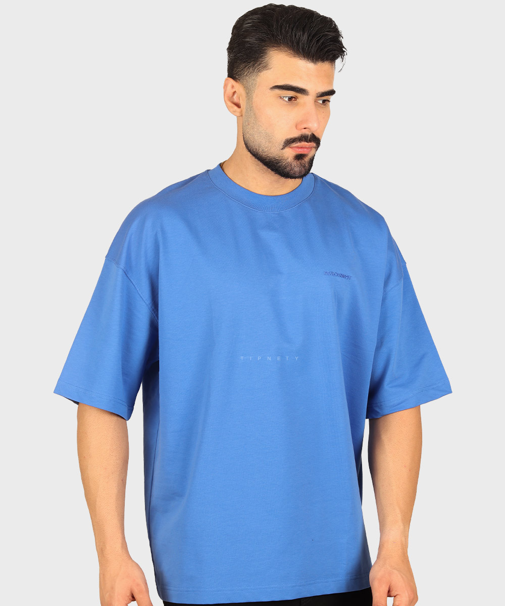 تیشرت لش آبی ساده برند ماچینیست 1783